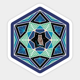 Midnight Meditation Owl Sticker